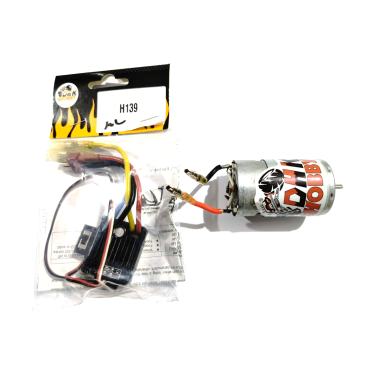 KIT COMBO MOTOR E ESC BRUSHED ESCOVADO ORIGINAL PARA AUTOMODELO HUNTER / WOLF / RAZ-R / CAGE-R DHK H112 E H139